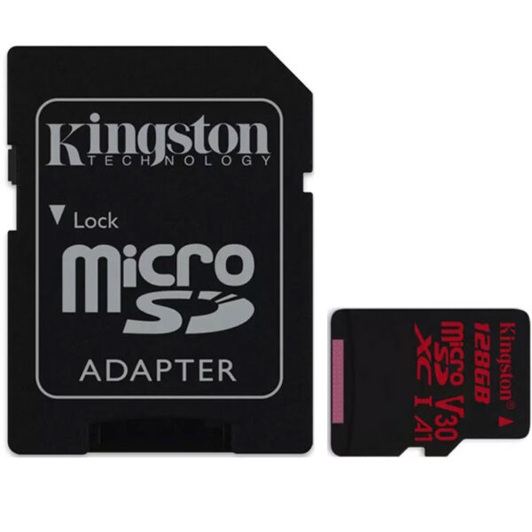Kingston 128 GB Canvas React Micro SD-Karte (SDXC) UHS-I U3 V30 + Adapter - 100 MB / s