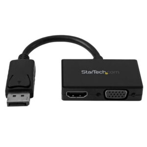 StarTech 2-in-1 Display Port auf HDMI oder VGA Travel A / V Adapter - Schwarz