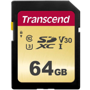 Transcend 64GB 500S V30 SD Speicherkarte (SDXC) UHS-I U3 - 95MB/s