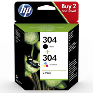 HP 304 Original Black & Tri-Colour Ink Cartridge Combo Pack (3JB05AE)