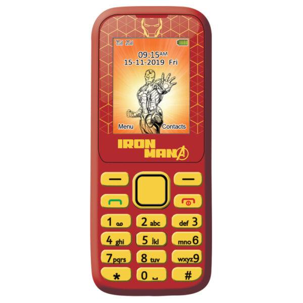 Lexibook GSM20AV Iron Man Dual Sim 2G Mobile Phone FM Radio Bluetooth and Torch light - Red