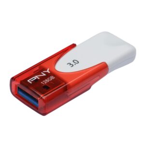 PNY 128 GB Attaché 4 USB 3.0 Flash Drive 80 MB/s - Rot