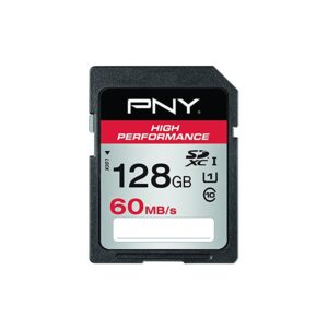 PNY 128GB High Performance SDXC Card Class 10 UHS-1 U1 - 60MB/s