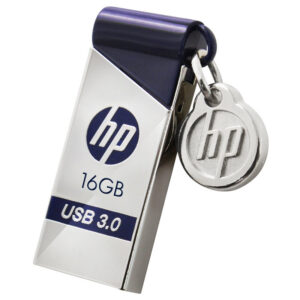 HP 16GB X715W Durable Metallic USB Flash Drive - Silver/Purple