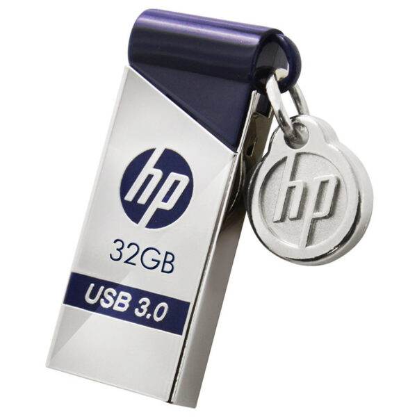 HP 32GB X715W Durable Metallic USB 3.0 Flash Drive - Silver/Purple