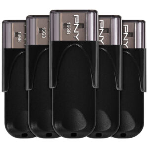 PNY 16GB USB 2.0 Flash Drive - Schwarz - 5 Pack FFP