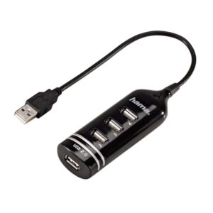 Hama USB-2.0-Hub 1:4 Schwarz