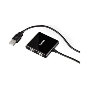 Hama 4 Port USB 2.0 Hub - Schwarz