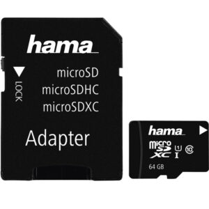 Hama 64GB Micro SDXC Class 10 UHS-I + Adapter