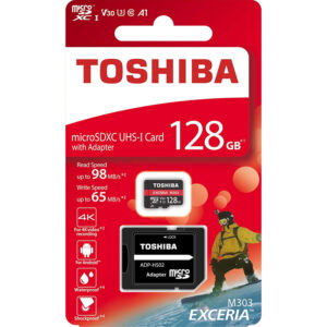 Toshiba 128GB M303 Micro SD Card (SDXC) U3 A1 V30 - 98MB/s