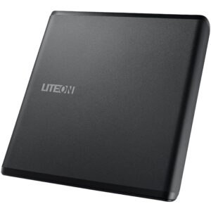 Lite-On ES1 Ultra-Slim Portable USB 2.0 DVD Writer - Black