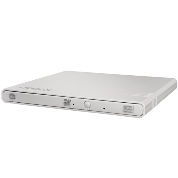 Lite-On 8x Ultra Slim Portable DVD Writer - White