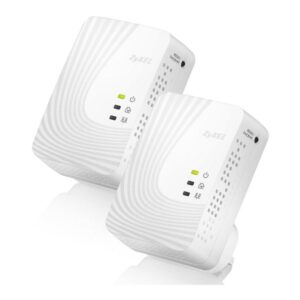 ZyXEL PLA4201 v2 500 Mbps Mini Powerline Ethernet Adapter - Twin Pack