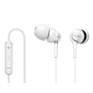 Sony MDR-EX100IPW.CE7 In-Ear Lightweight Headphones with Mic for iPod/iPhone/iPad - White