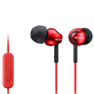 Sony Deep Bass In-Ear Headphones + Smartphone Control and Mic - Metallic Red