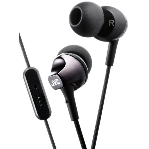 JVC Premium Sound In Ear Kopfhörer mit Fernbedienung & Mikrofon - Schwarz