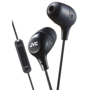 JVC Marshmallow Custom Fit In-Ear Headphones In-Line Remote & Mic - Black