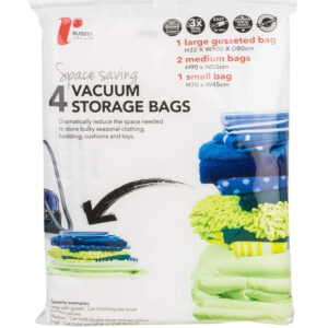 Russel 4x Vacuum Seal Storage Bags - Mixed Sizes