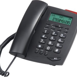Tel UK Venice Phone Caller ID Telephone - Black