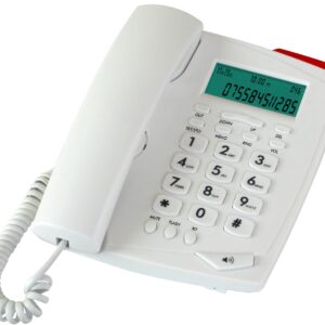 Tel UK Venice Phone Caller ID Telephone - White