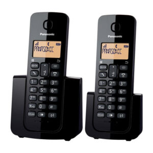 Panasonic Twin Digital Cordless Telephone - Black (KXTGB112EB)