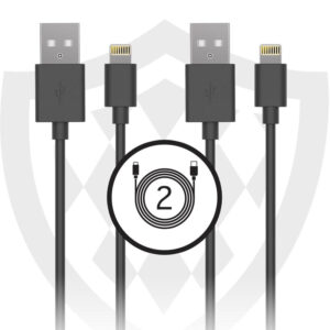 Tek Essentials Apple MFI zertifizierte 1M Kevlar Kabel - Schwarz - Twin Pack