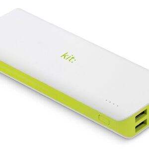 Kit 12000mAh Portable Phone Battery Charger + LED Flashlight - White
