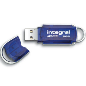 Integral 8GB Courier FIPS 197 256-bit Hardware Encrypted USB 2.0 Flash Drive