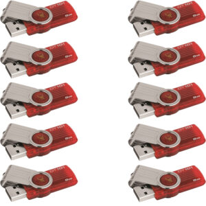 Kingston 8GB DataTraveler 101 G2 USB Drive 10 Pack - Red