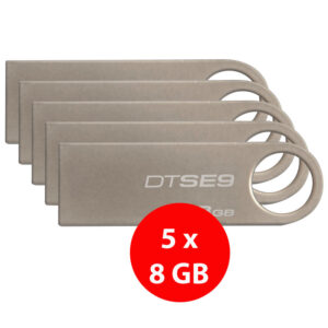 Kingston 8GB DataTraveler SE9H Metal USB Flash Drive - 5 Pack