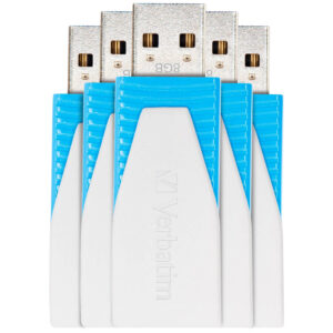 Verbatim 8GB Store n Go Schwenk USB 2.0 Flash Drive - Blau - 5 Stück