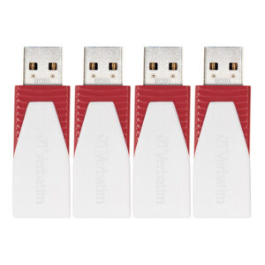 Verbatim 16GB Store n Go Swivel USB 2.0 Laufwerk - Rot - 4er Pack