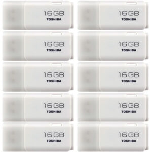 Toshiba 16GB TransMemory U202 USB Flash Drive 10 Pack - White