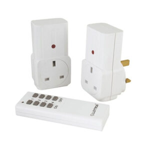 Lloytron Wireless Remote Controlled Sockets - White - 2 Pack