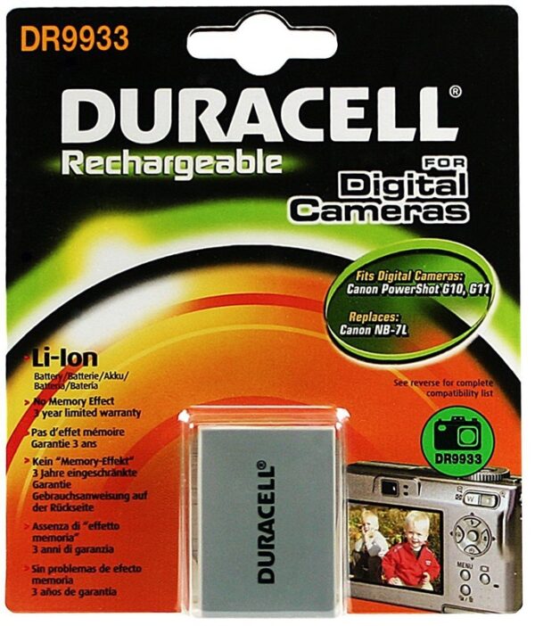 Duracell Digitalkamera Ersatzakku für Canon NB-7L
