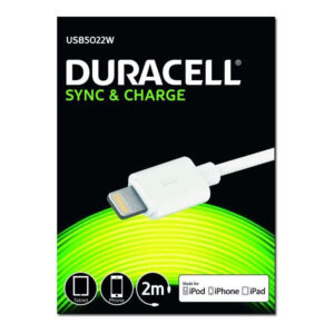 Duracell Sync & Charge Lightning Kabel - 2M - Weiß
