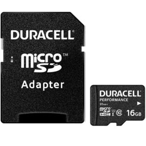 Duracell 16GB Performance Micro SD Karte (SDHC) + Adapter