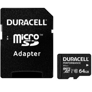 Duracell Performance 64GB Micro SD Karte (SDXC) UHS-I U1 + Adapter