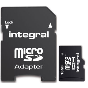 Integral 16GB Micro (SDHC) Karte class 4 (Inkl. Adapter)