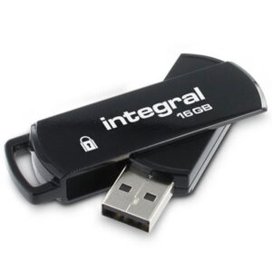 Integrierter 16 GB 360 Secure 256-Bit-Hardware-verschlüsselter USB 2.0-Stick