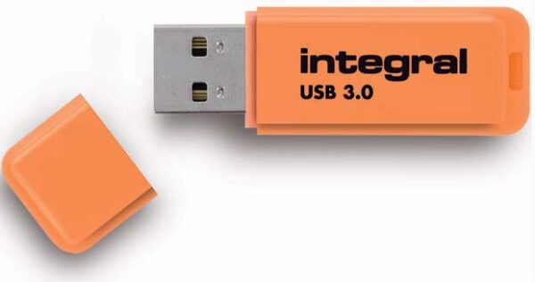 Integral 64GB Neon 3.0 USB Stick - Orange