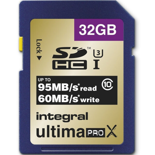 Integral 32GB UltimaPro X SD (SDHC) Class 10 UHS-1 U3 - 95MB/s