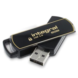Integriertes 8 GB Secure 360 Encrypted USB 3.0 Flash-Laufwerk