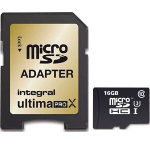 Integral 16GB UltimaPro X Micro SDHC Class 10 UHS-I U3 mit Adapter - 95MB/s