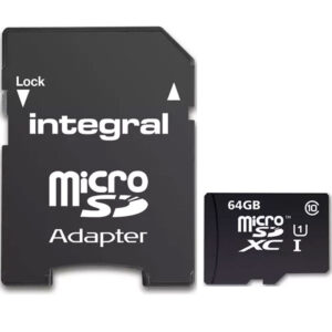 Integral 64GB Micro SD Karte (SDXC) UHS-I U1 + Adapter - 90MB/s
