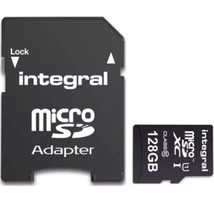 Integral 128GB Micro SD Card (SDXC) UHS-I U1 + Adapter - 80MB/s
