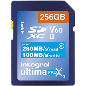 Integral 256GB UltimaPro X2 SD Card SDXC UHS-II U3 V60 8K/4K Full HD - 280MB/s
