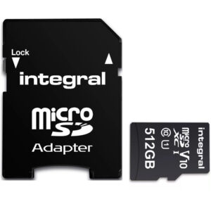 Integral 512 GB V10 Micro SD-Karte (SDXC) UHS-I U1 + Adapter - 90 MB / s