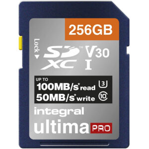 Integral 256GB UltimaPRO V30 Premium SD Karte (SDXC) UHS-I U3 - 100MB/s