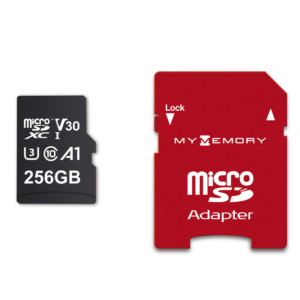 MyMemory PLUS 256GB V30 Micro SD Karte (SDXC) A1 UHS-1 U3 + Adapter - 100MB/s